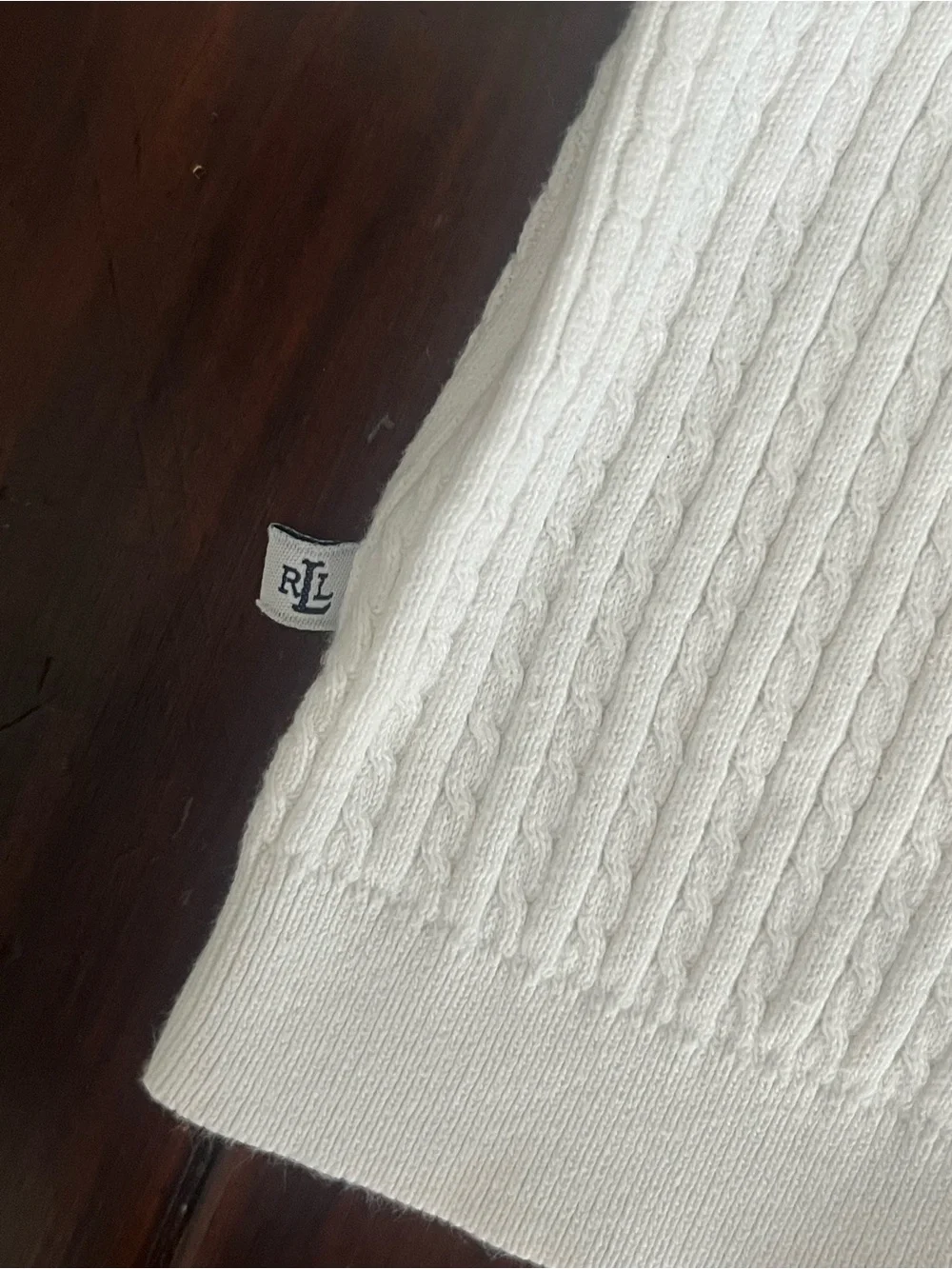 Lauren Ralph Lauren Ivory Cable Knit Sweater Size S